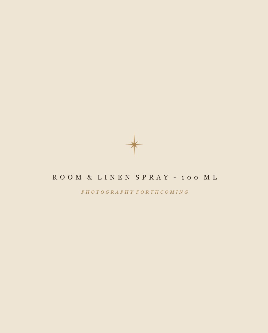 Placement reserved — room and linen spray photography forthcoming