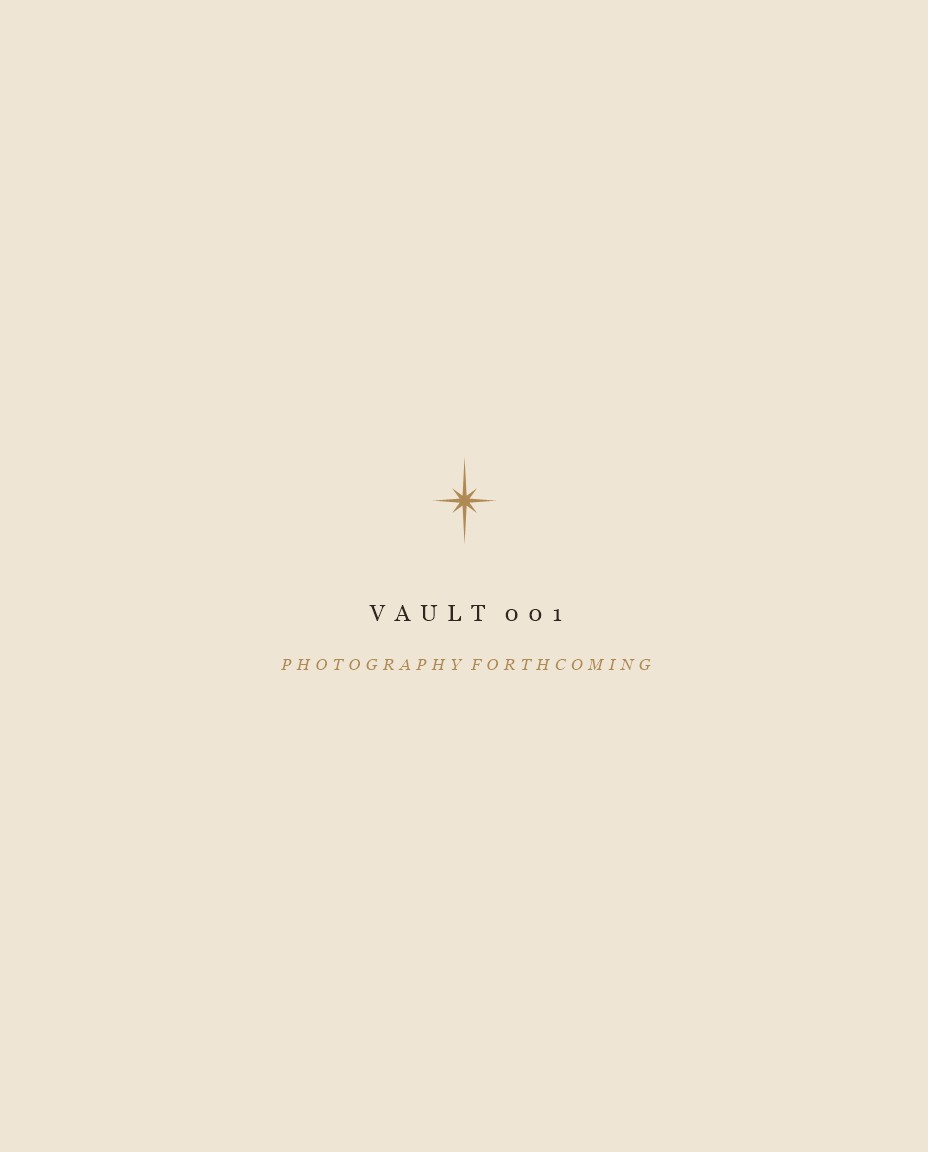 Placement reserved — Vault 001 photography forthcoming